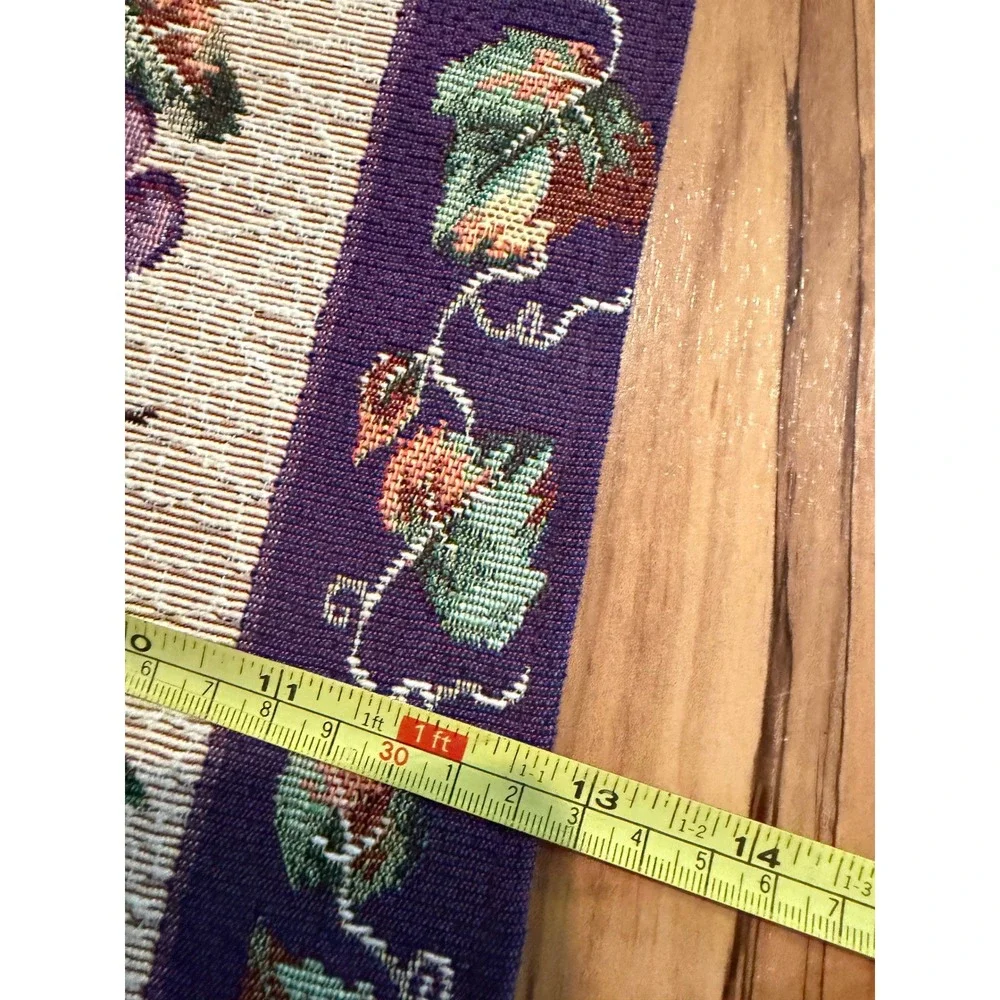 Vintage Grape Vineyard Tapestry Table Runner Tuscan French Country Decor